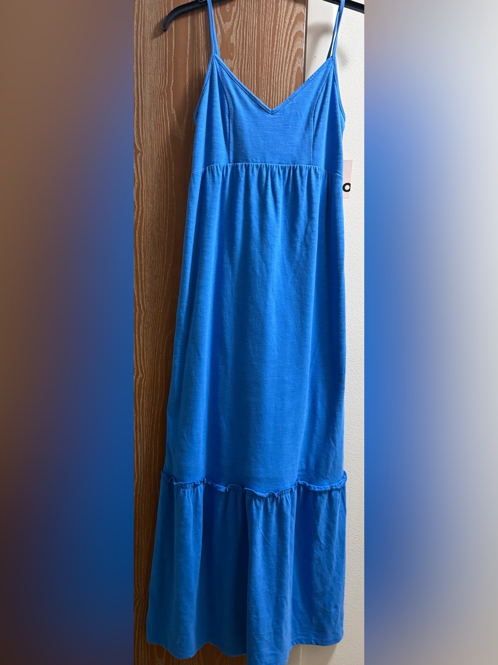SO Blue Spaghetti-Strap Maxi Dress